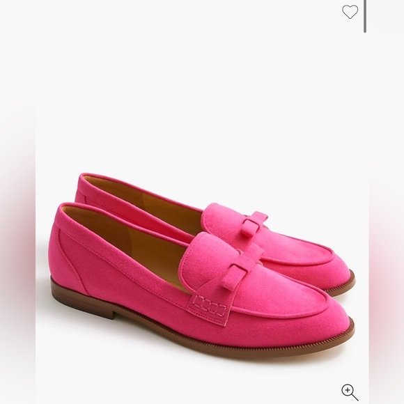 Jcrew factory sweet fuschia Bow loafers - Picture 1 of 5
